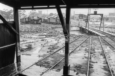 Photograph, George Coop, Railway turntable, Ararat Locomotive Shed, c.1971