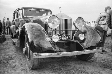 Photograph, George Coop, Rolls Royce Phantom II, Lake Goldsmith Steam Rally, Beaufort, Vic, c.1971