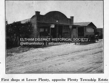 Negative - Photograph, Coghill & Haughton, First shops at Lower Plenty opposite Plenty Township Estate, c.1924