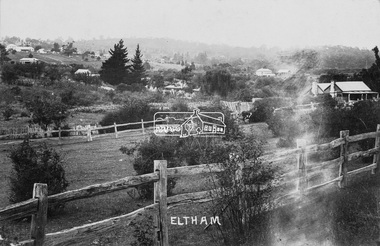 Photograph (item), J.H. Clark (poss), View of Eltham across Bridge Street, c.1907