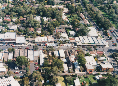 Photograph - Aerial Photograph, Montmorency Shopping Village, Were Street, Montmorency, 1994