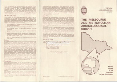 Document - Folder, Victoria Archaeological Survey, 1982-1990