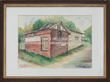 Painting, Audrey Cahn, Old Bakery, York Street, Eltham, May 1974