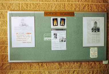 Negative - Photograph, Harry Gilham, Noticeboard advising of Memorial Park refurbishment, Kangaroo Ground, Sep 2004