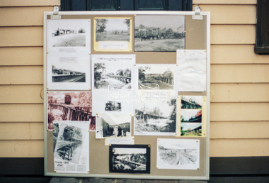 Negative - Photograph, Harry Gilham, Display celebrating the Centenary of the Heidelberg-Eltham Railway 1902-2002, Local History Centre, 728 Main Road, Eltham, c.Apr 2002