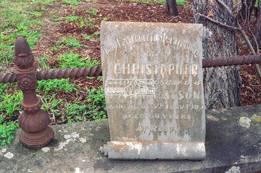 Negative - Photograph, Harry Gilham, Grave of Christopher Watson, Eltham Cemetery, Victoria, 1 Aug 2007