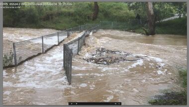 Film - Video (Digital), Carlota Quinlan, Diamond Creek in flood, Diamond Creek Trail, Eltham South, 16 Oct 2021