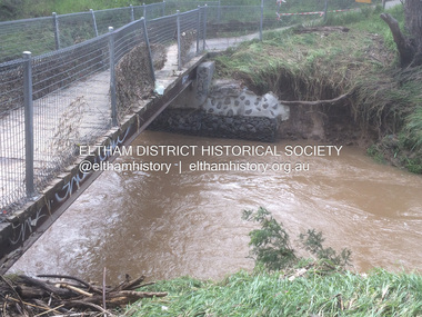 Photograph - Digital Photograph, Carlota Quinlan, Diamond Creek in flood, Diamond Creek Trail, Eltham South, 17 Oct 2021