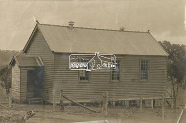 Photograph - Sepia Print, Unidentified hall; possibly the Montmorency Presbyterian Church Hall, Rattray Road, Greensborough, c.1918