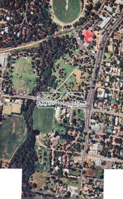 Photograph - Aerial Photograph, Intersection of Main Road and Bridge Street, c.1995