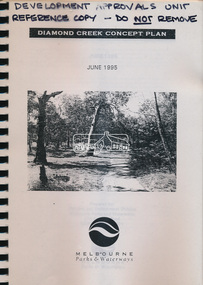 Book, Melbourne Parks & Waterways, Diamond Creek Concept Plan, June 1995