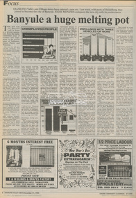 Newspaper - Newspaper article, Diamond Valley News, Banyule a huge melting pot by Jodie Menzies, Diamond Valley News, December 21, p8, 1994