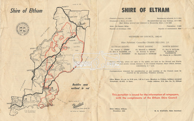 Document - Pamphlet, Shire of Eltham, December 1962