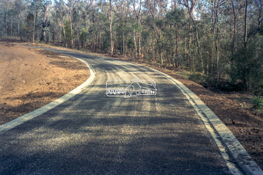 Negative - Photograph, Eltham Shire Council, Unidentified road, Eltham district, c.1985