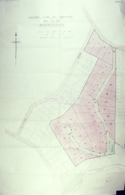 Slide - Photograph, Eltham Shire Council, Proposed plan of subdivision, Mrs Du Lee, Warrandyte, 1969
