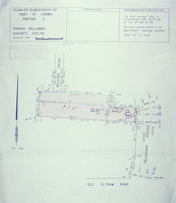 Slide - Photograph, Eltham Shire Council, Plan of subdivision of Part of Crown Portion 2, Parish of Nillumbik, County of Evelyn, 1969