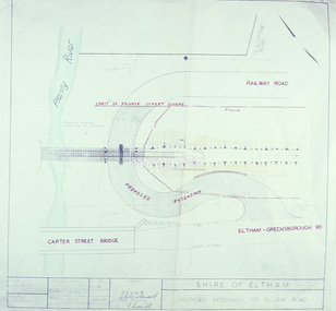 Slide - Photograph, Eltham Shire Council, Proposed extension of Railway Road, Briar Hill, 1969