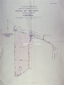 Slide - Photograph, Eltham Shire Council, Plan of Subdivision, Part of Crown Portion 3, Parish of Nillumbik, County of Bourke, 1969
