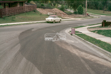 Slide - Photograph, Eltham Shire Council, Unidentified road; Infrastructure works, roads, footpaths and drainage, Shire of Eltham, c.1972