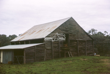 Slide - Photograph, Barn at 'Cleir Hills', Cottles Bridge, May 1974