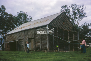 Slide - Photograph, Barn at 'Cleir Hills', Cottles Bridge, May 1974