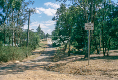 Slide, View of Thomas Street from intersection with Frank Street, Eltham, Nov. 1981