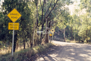 Slide - Photograph, Unidentified rural road within the Shire of Eltham, c.May 1988