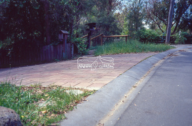 Slide - Photograph, Eltham Shire Council, Roadside drainage control, unidentified road, Shire of Eltham, c.1989