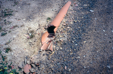 Slide - Photograph, Eltham Shire Council, Roadside drainage control, unidentified road, Shire of Eltham, c.1989