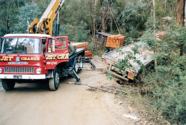 Photograph - Colour Print, Salvage operation in the Henley Road area Kangaroo Ground, c.1990