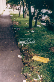 Photograph - Colour Print, Eltham Shire Council, Litter, Luck Street, Eltham, c.1988