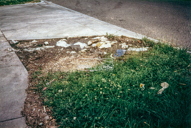 Photograph - Colour Print, Eltham Shire Council, Litter, Luck Street carpark entrance, Eltham, c.1988
