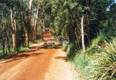 Photograph - Colour Print, Eltham Shire Council, Council oerations road grading and gravel water truck, c.1990
