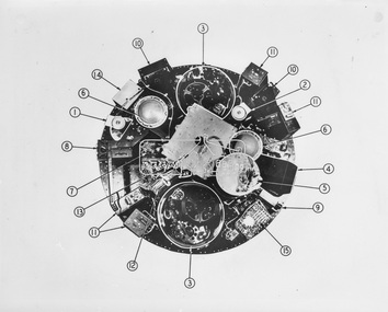 Photograph - Black and White Print, NASA, Tiros II - Taken from above with cover removed, 1960