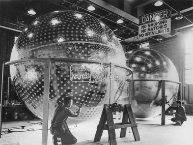 Photograph - Black and White Print, NASA, Fully inflated 12 foot diameter sphere as it will appear after ejection, 1960