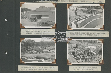 Album - Photograph Album, Alan Gardiner, M.M.B.W Braeside Sewage Treatment Plant Construction, 1939