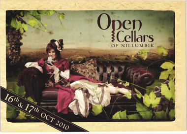 Postcard - Photograph, Nillumbik Tourism Association, Open Cellars of Nillumbik, 16th & 17th October, 2010
