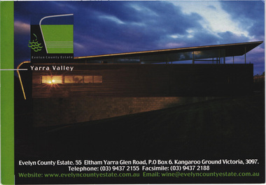 Postcard - Photograph, Evelyn County Estate, Yarra Valley, c.2009