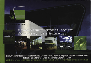 Postcard - Photograph, Evelyn County Estate, Evelyn County Estate, Yarra Valley, c.2009