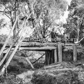 Negative - Photograph, J.A. McDonald, Pinnacle Lane, Steels Creek, Sep. 1955