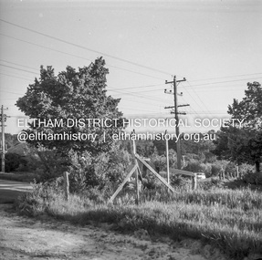 Negative - Photograph, J.A. McDonald, Eltham-Yarra Glen Road (Main Road, Eltham), Oct. 1959