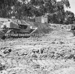 Negative - Photograph, J.A. McDonald, Reconstruction works, Research Oval, Jan. 1961