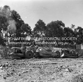 Negative - Photograph, J.A. McDonald, Reconstruction works, Research Oval, Jan. 1961