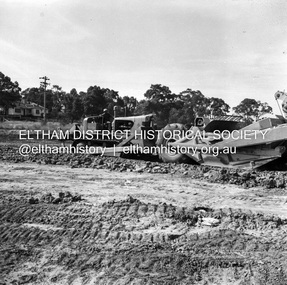 Negative - Photograph, J.A. McDonald, Reconstruction works, Lower Plenty Oval, Jan. 1961