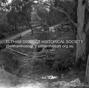 Negative - Photograph, J.A. McDonald, Henley Road at Watsons Creek, Apr. 1961