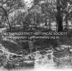 Negative - Photograph, J.A. McDonald, Henley Road at Watsons Creek, Apr. 1961