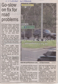 Document - Property Binder, Intersection of Main Road and Fitzsimons Lane, Eltham