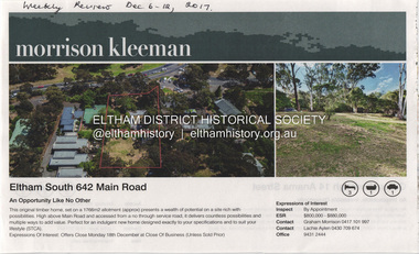 Document - Property Binder, 642 Main Road, Eltham