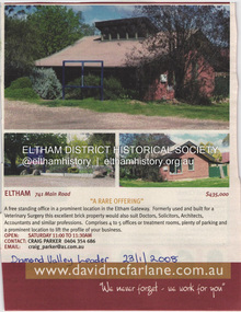 Document - Property Binder, 741 Main Road, Eltham