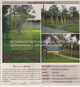 Document - Property Binder, 1152 Main Road, Eltham